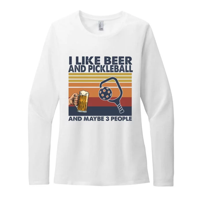 Pickleball I Like Beer LQT Womens CVC Long Sleeve Shirt