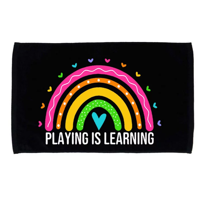 Playing Is Learning Early Childhood Education Ece Teacher Microfiber Hand Towel