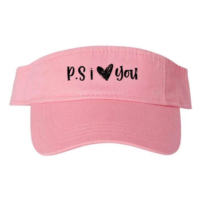 Ps I Love You Cute Gift Valucap Bio-Washed Visor