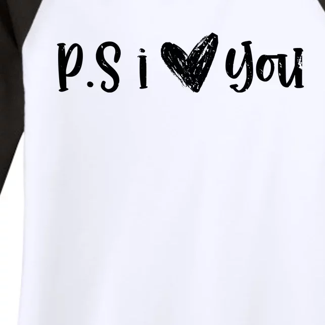 Ps I Love You Cute Gift Women's Tri-Blend 3/4-Sleeve Raglan Shirt