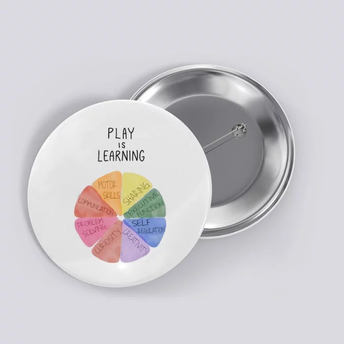 Play Is Learning Funny Teacher Button