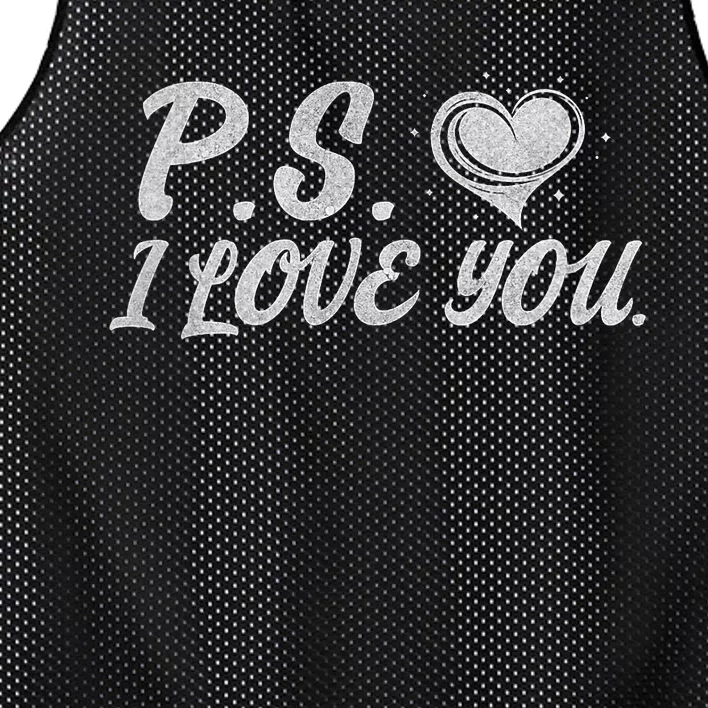 Ps I Love You Mesh Reversible Basketball Jersey Tank