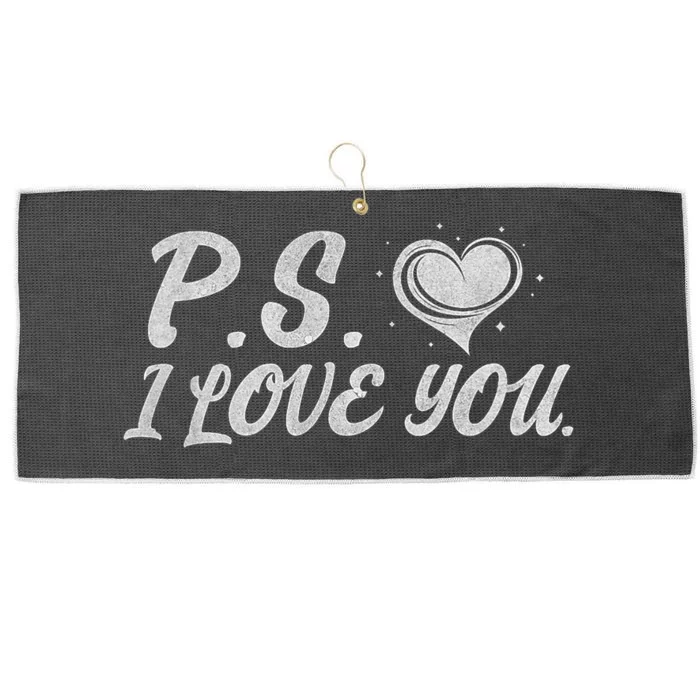 Ps I Love You Large Microfiber Waffle Golf Towel