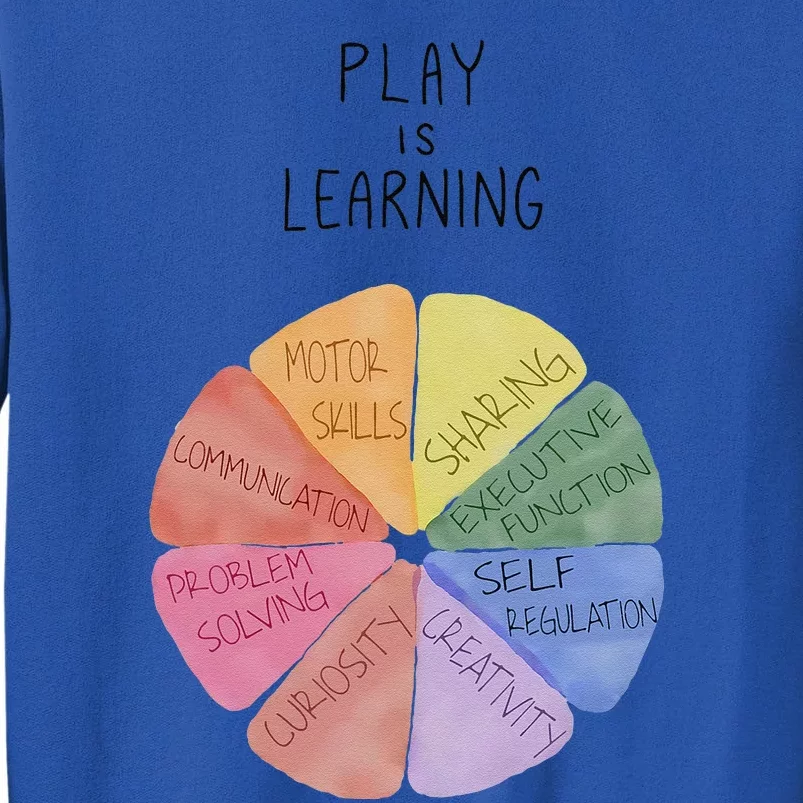 Play Is Learning Funny Teacher Tall Sweatshirt