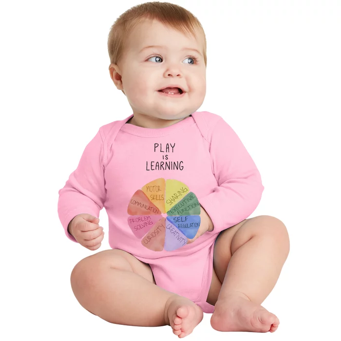 Play Is Learning Funny Teacher Baby Long Sleeve Bodysuit