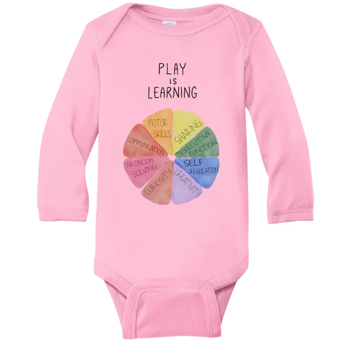 Play Is Learning Funny Teacher Baby Long Sleeve Bodysuit