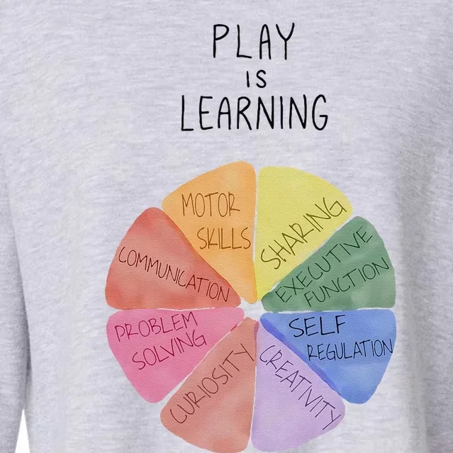 Play Is Learning Funny Teacher Cropped Pullover Crew