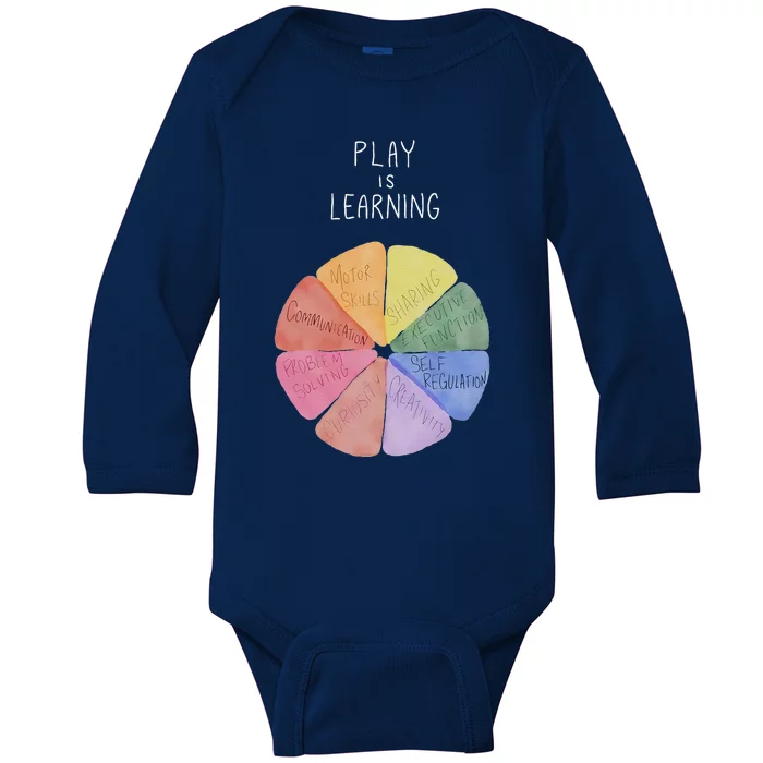 Play Is Learning Teacher Baby Long Sleeve Bodysuit