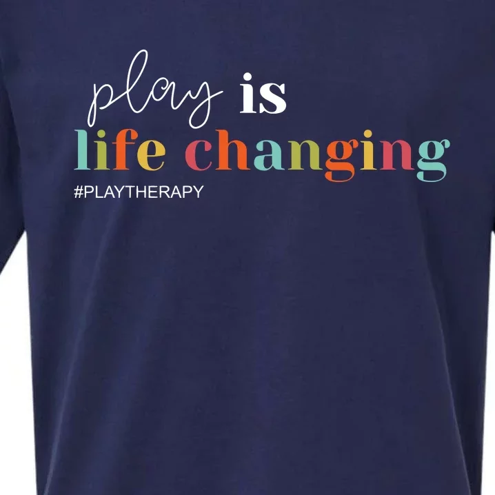 Play Is Life Changing Play Therapy Sueded Cloud Jersey T-Shirt