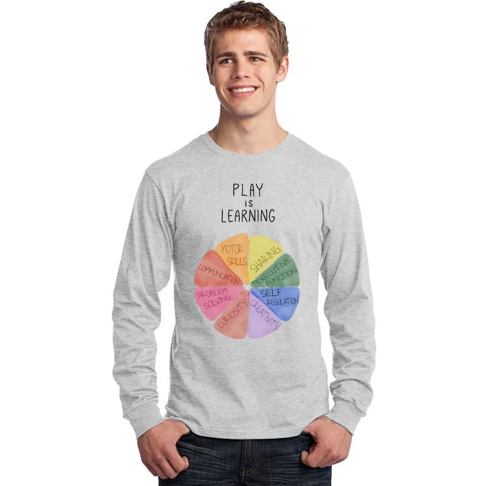 Play Is Learning Funny Teacher Tall Long Sleeve T-Shirt