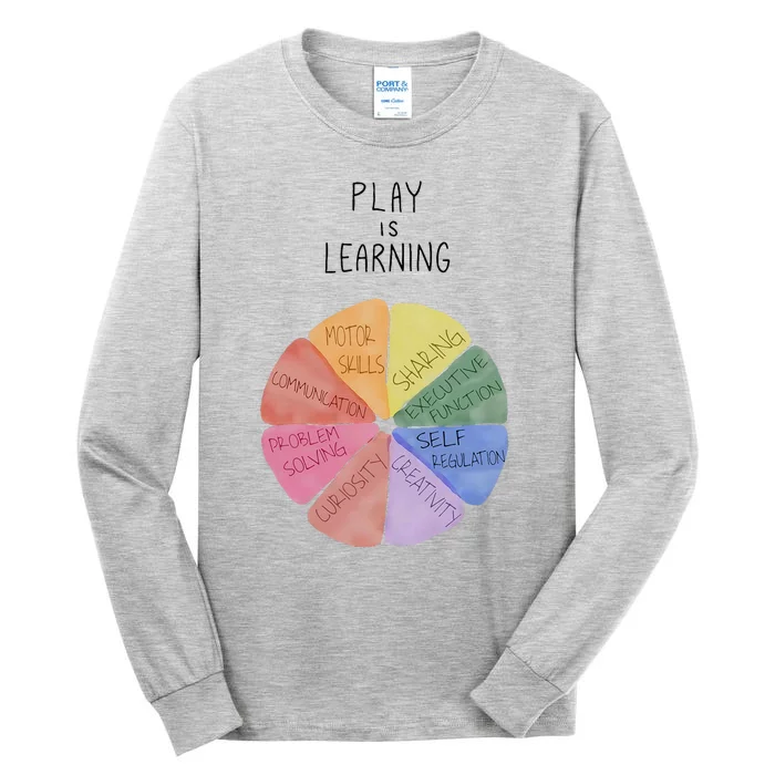 Play Is Learning Funny Teacher Tall Long Sleeve T-Shirt