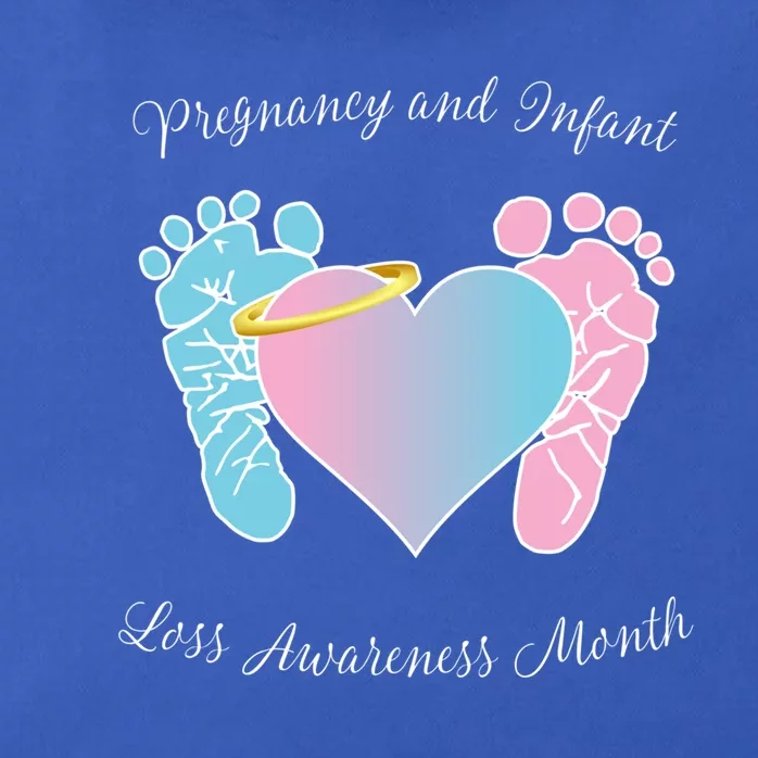 Pregnancy Infant Loss Awareness Month Footprint Halo Gift Zip Tote Bag