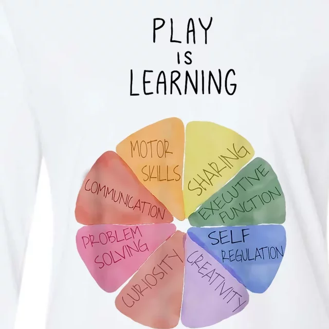 Play Is Learning Funny Teacher Womens Cotton Relaxed Long Sleeve T-Shirt