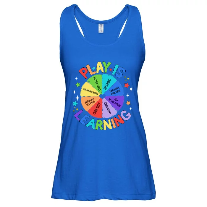 Play Is Learning Teacher Kindergarten Ladies Essential Flowy Tank