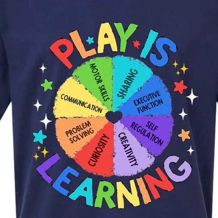 Play Is Learning Teacher Kindergarten Sueded Cloud Jersey T-Shirt