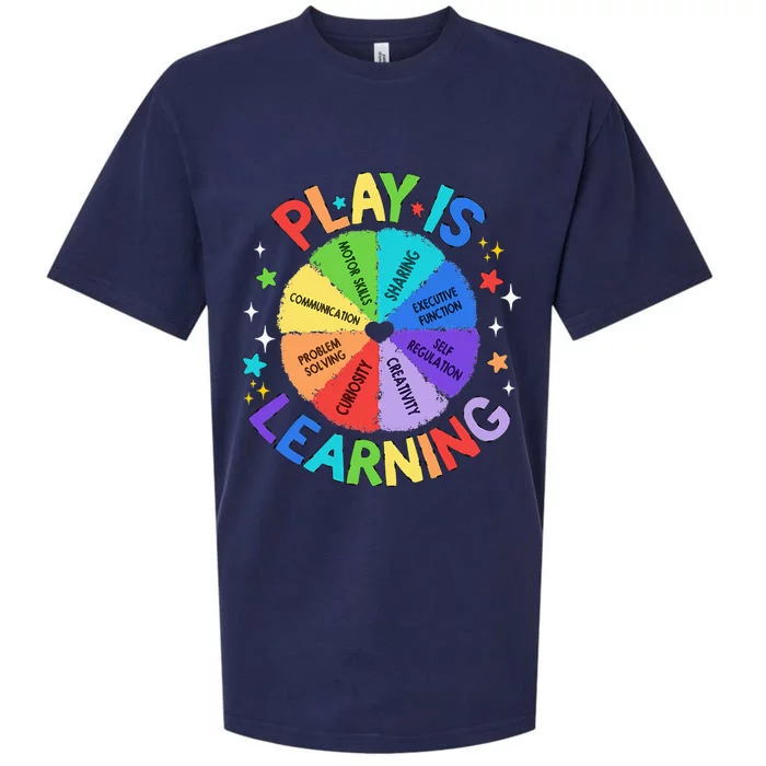 Play Is Learning Teacher Kindergarten Sueded Cloud Jersey T-Shirt