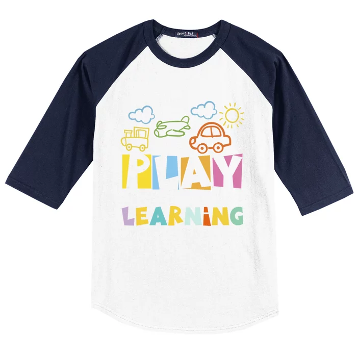 Play Is Learning Design T Designs For Teachers Preschool Gift Baseball Sleeve Shirt