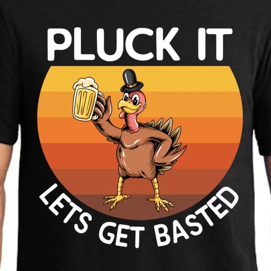 Pluck It Lets Get Basted Turkey Gift Pajama Set