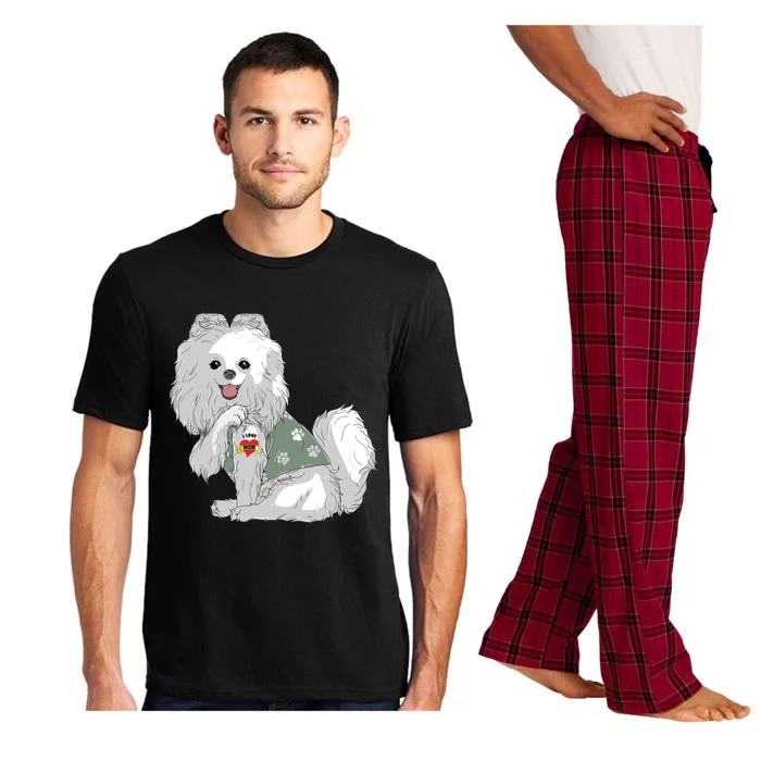 Pomeranian I Love Mom Tattoo Dog Funny Mothers Day Pajama Set