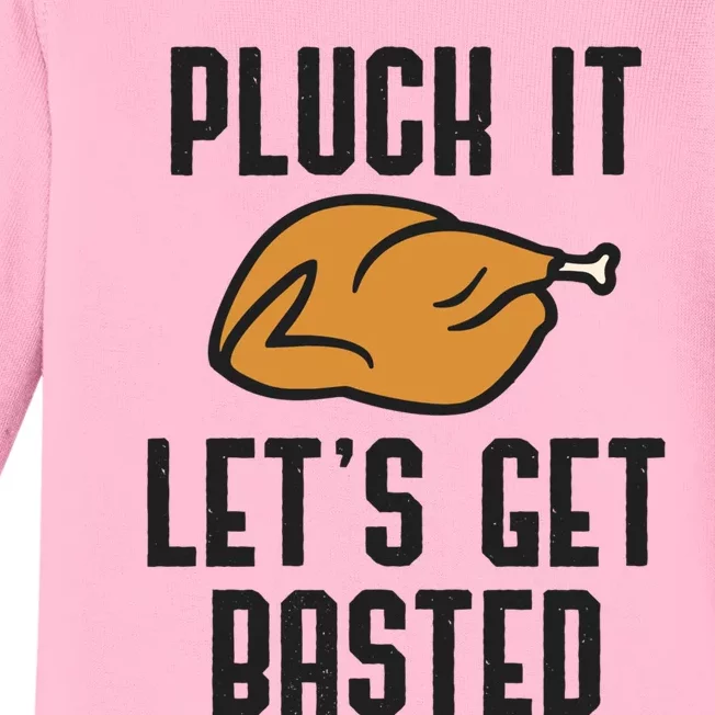 Pluck It Let's Get Basted Cute Gift Baby Long Sleeve Bodysuit