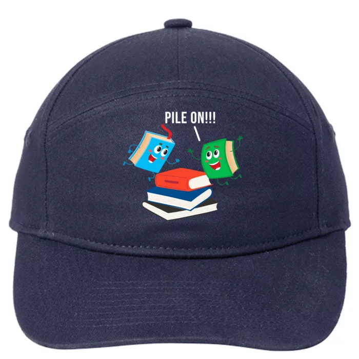 Pile On Books 7-Panel Snapback Hat