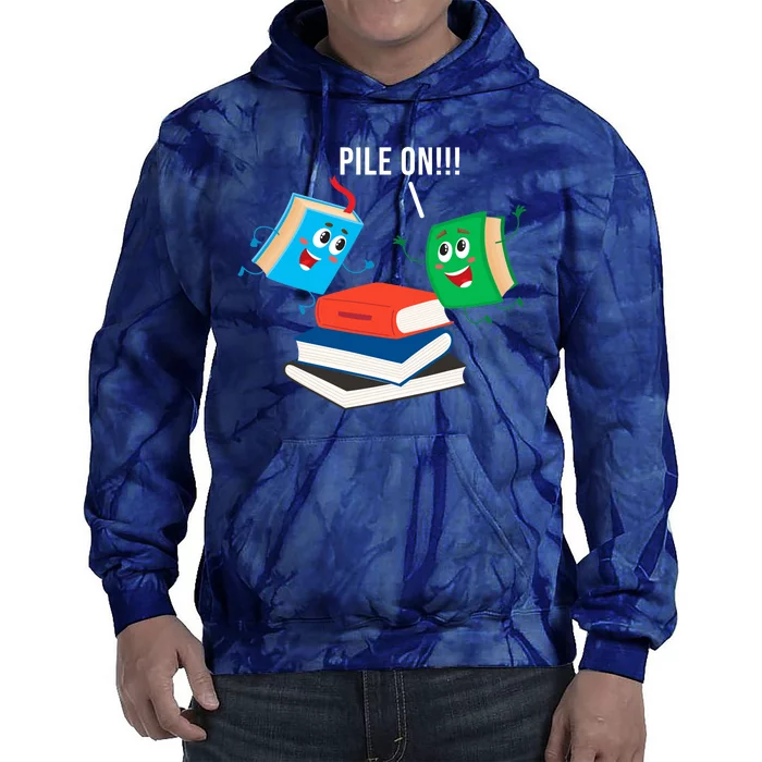 Pile On Books Tie Dye Hoodie