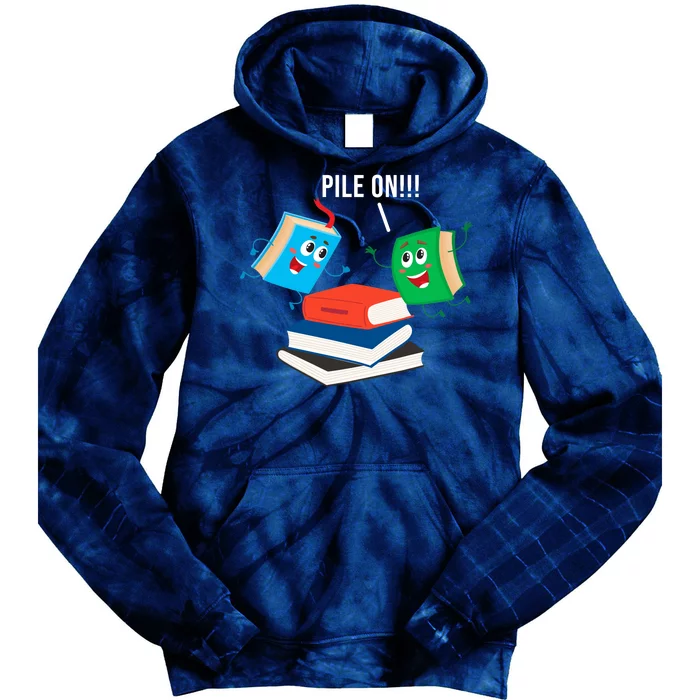 Pile On Books Tie Dye Hoodie