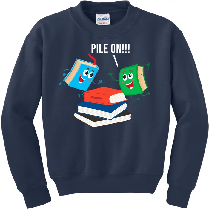 Pile On Books Kids Sweatshirt