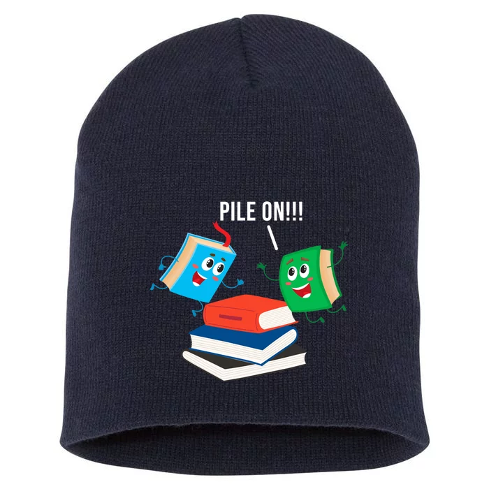 Pile On Books Short Acrylic Beanie