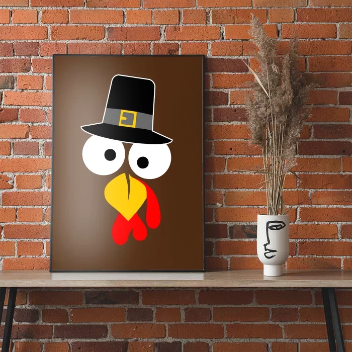 Pilgrim Turkey Big Face Thanksgiving Poster