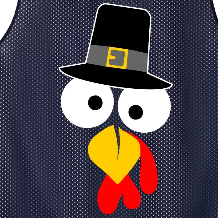 Pilgrim Turkey Big Face Thanksgiving Mesh Reversible Basketball Jersey Tank