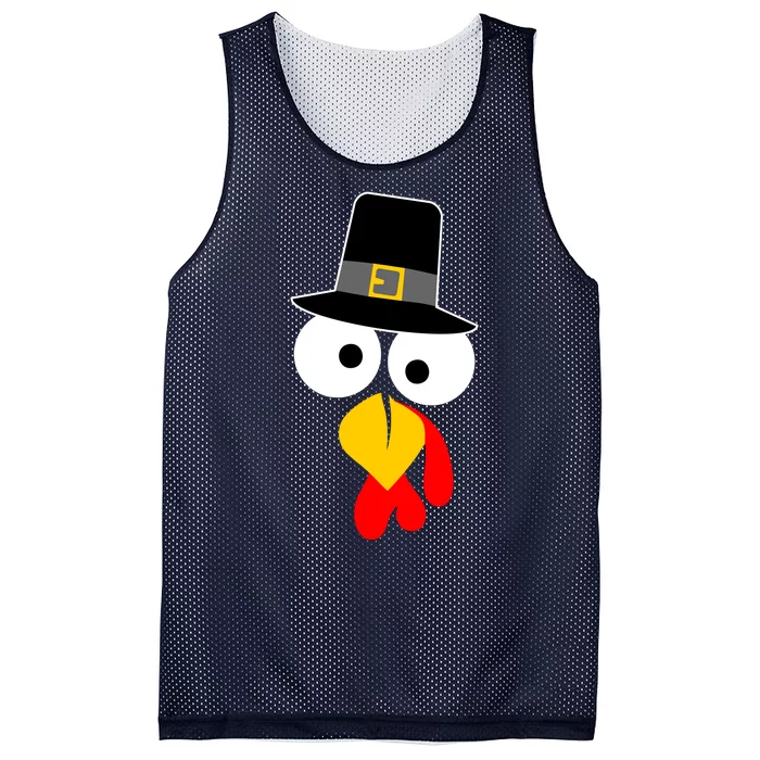 Pilgrim Turkey Big Face Thanksgiving Mesh Reversible Basketball Jersey Tank