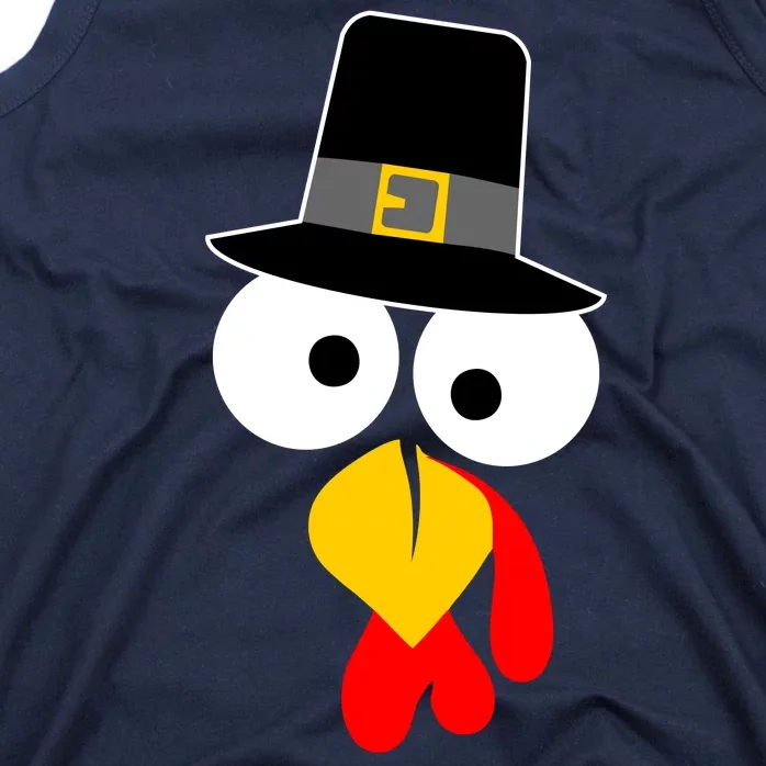 Pilgrim Turkey Big Face Thanksgiving Tank Top