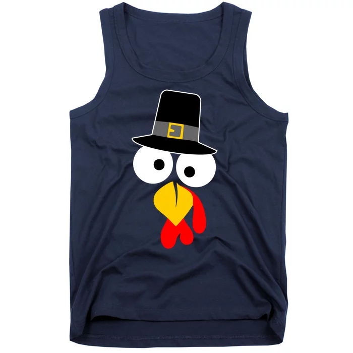 Pilgrim Turkey Big Face Thanksgiving Tank Top