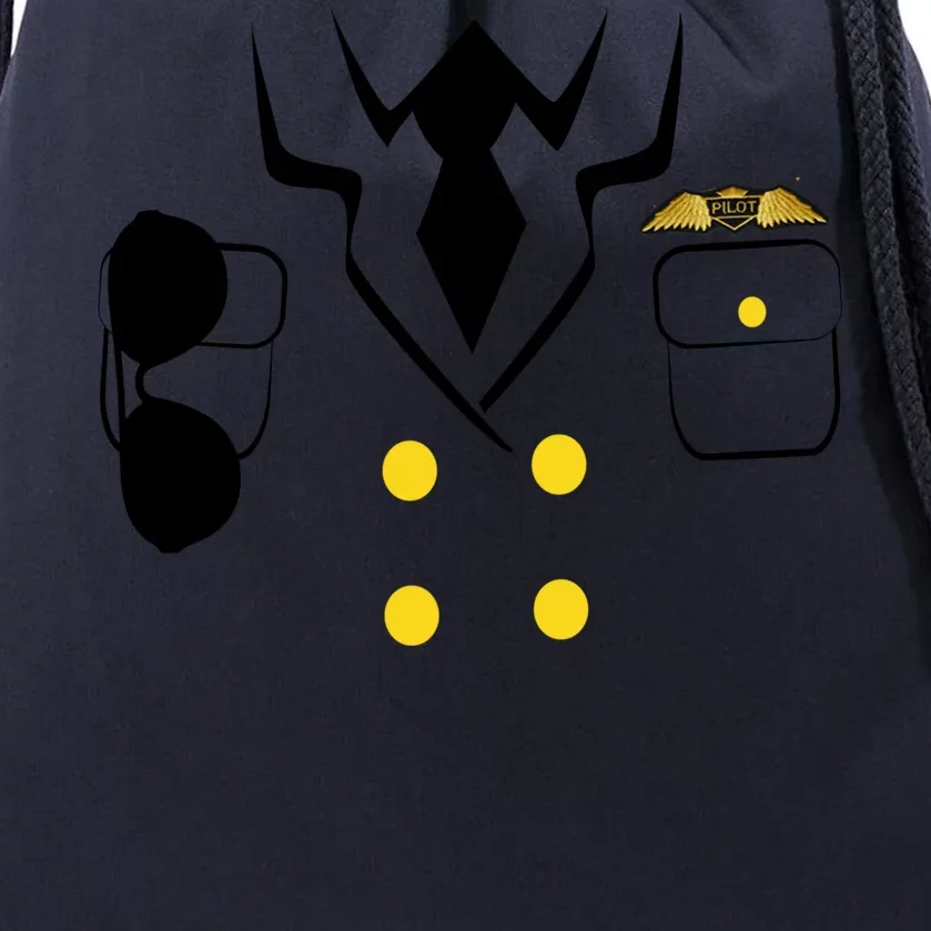 Pilot Costume Uniform Drawstring Bag