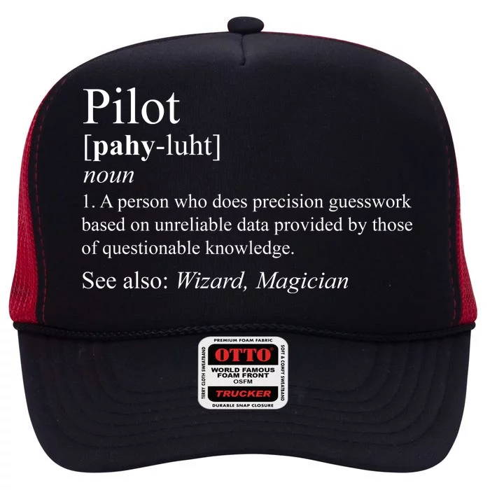 Pilot Definition High Crown Mesh Trucker Hat