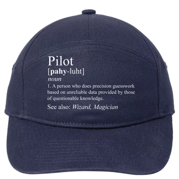 Pilot Definition 7-Panel Snapback Hat