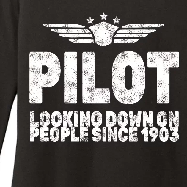 Pilot Looking Down On People Since 1903 Womens CVC Long Sleeve Shirt