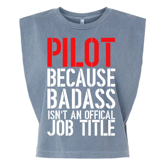 Pilot Official Job Title Garment-Dyed Women's Muscle Tee