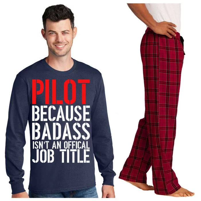 Pilot Official Job Title Long Sleeve Pajama Set