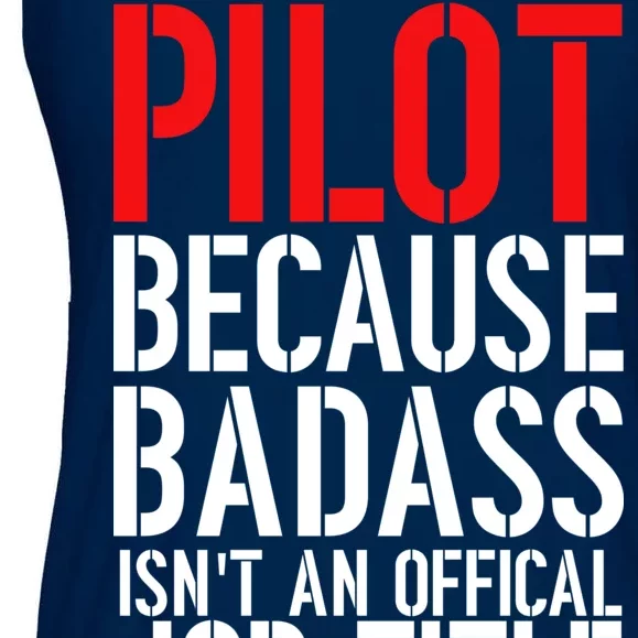 Pilot Official Job Title Ladies Essential Flowy Tank