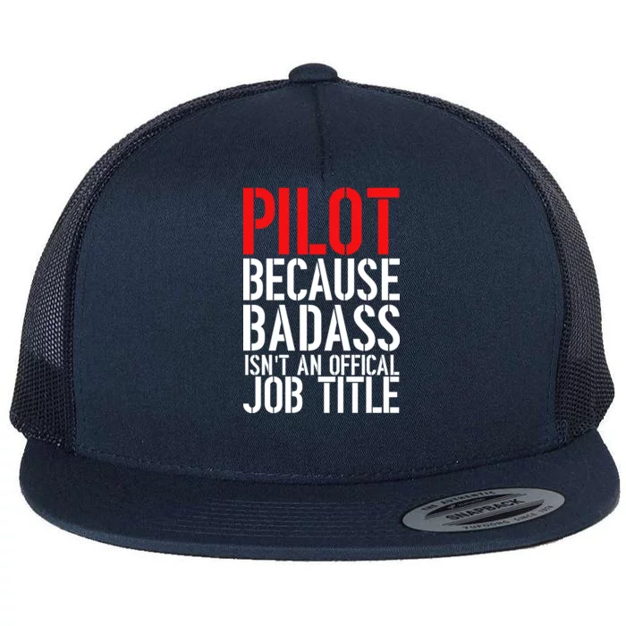 Pilot Official Job Title Flat Bill Trucker Hat