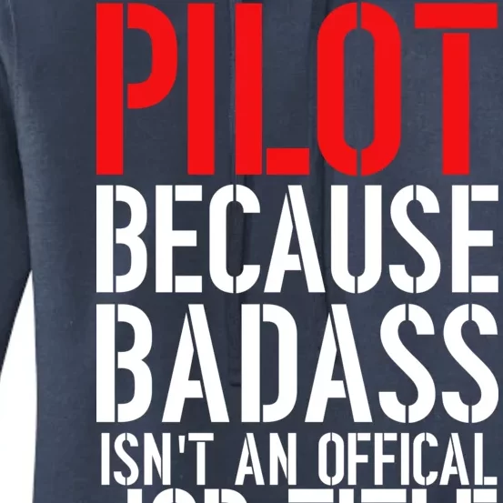 Pilot Official Job Title Women's Pullover Hoodie