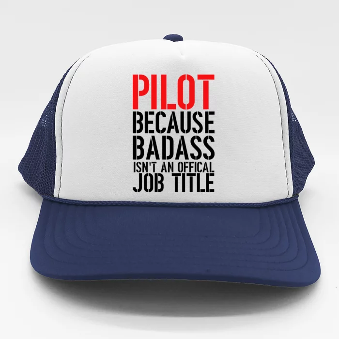 Pilot Official Job Title Trucker Hat