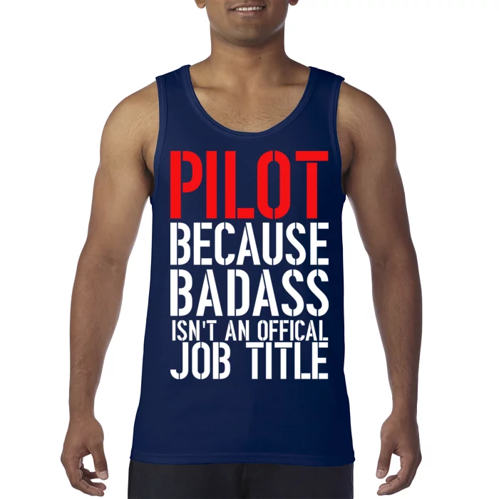 Pilot Official Job Title Tank Top