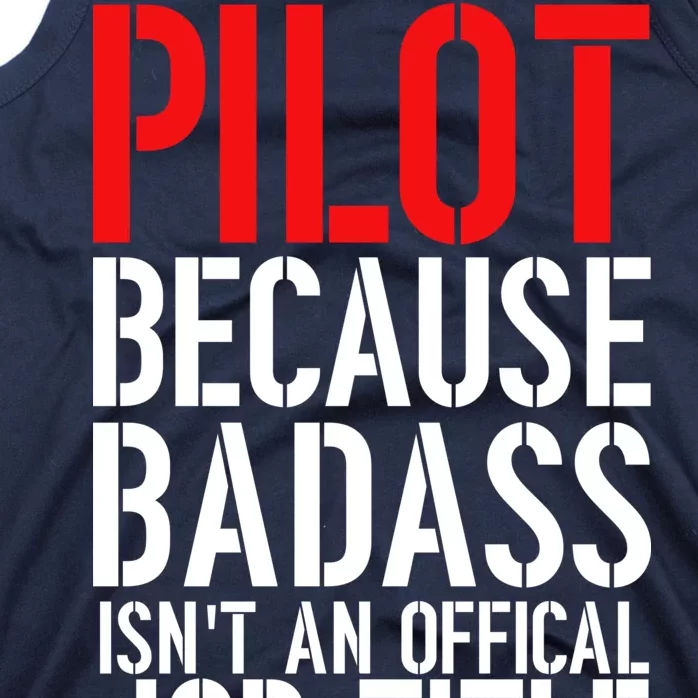 Pilot Official Job Title Tank Top