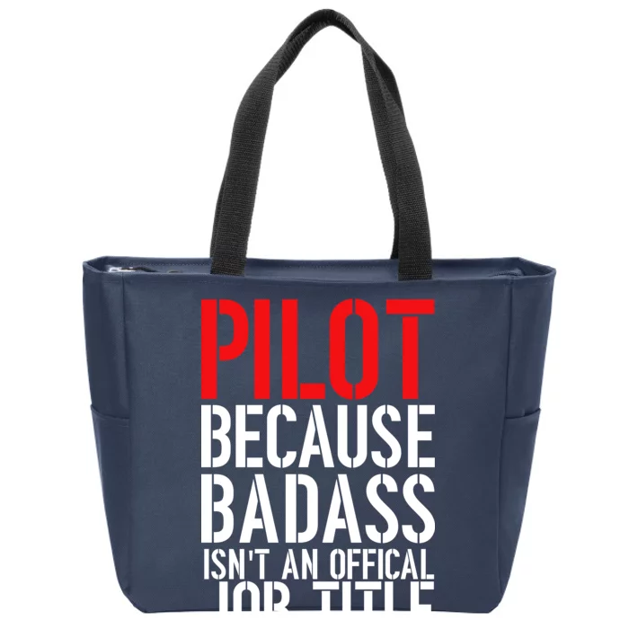 Pilot Official Job Title Zip Tote Bag