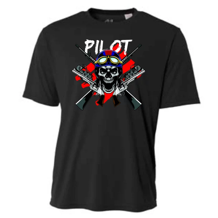 Pilot Skull Cooling Performance Crew T-Shirt