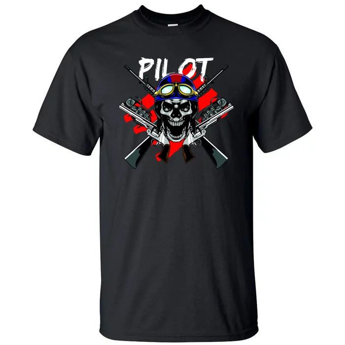 Pilot Skull Tall T-Shirt