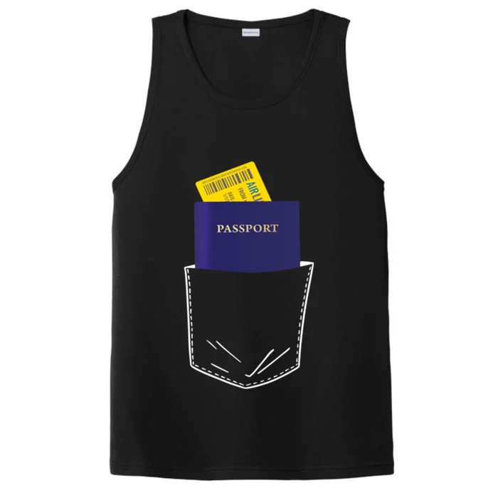 Passport In My Pocket World Traveller And Globe Trotter Gift Performance Tank